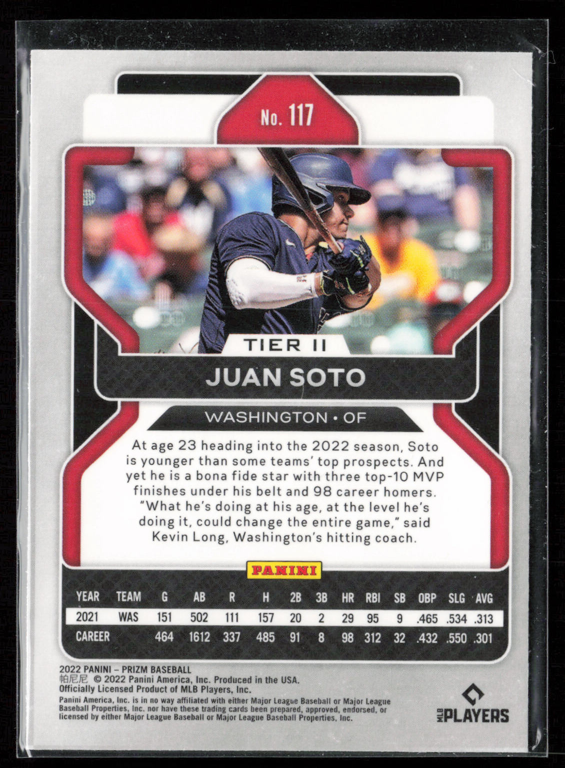 2022 Panini Prizm #117 Juan Soto