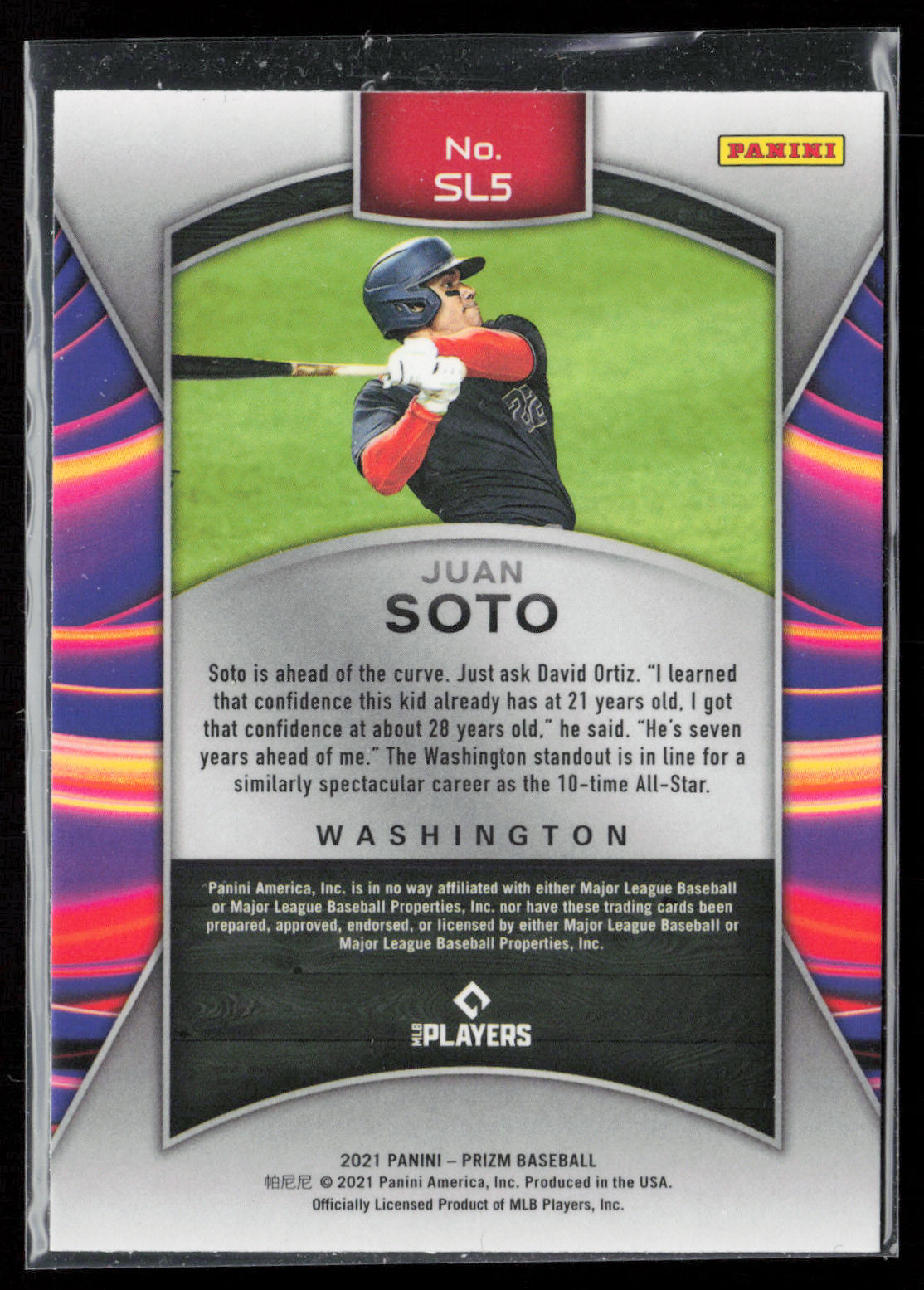 2021 Panini Prizm #SL5 Juan Soto Sluggers