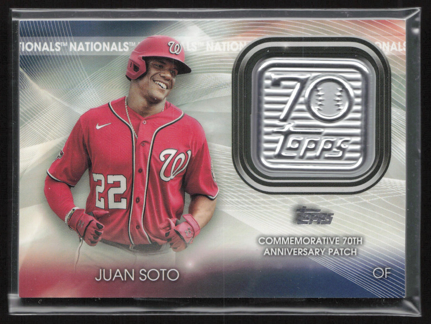 2021 Topps #T70P-JS Juan Soto 70th Anniversary Logo Patch (Series 2)