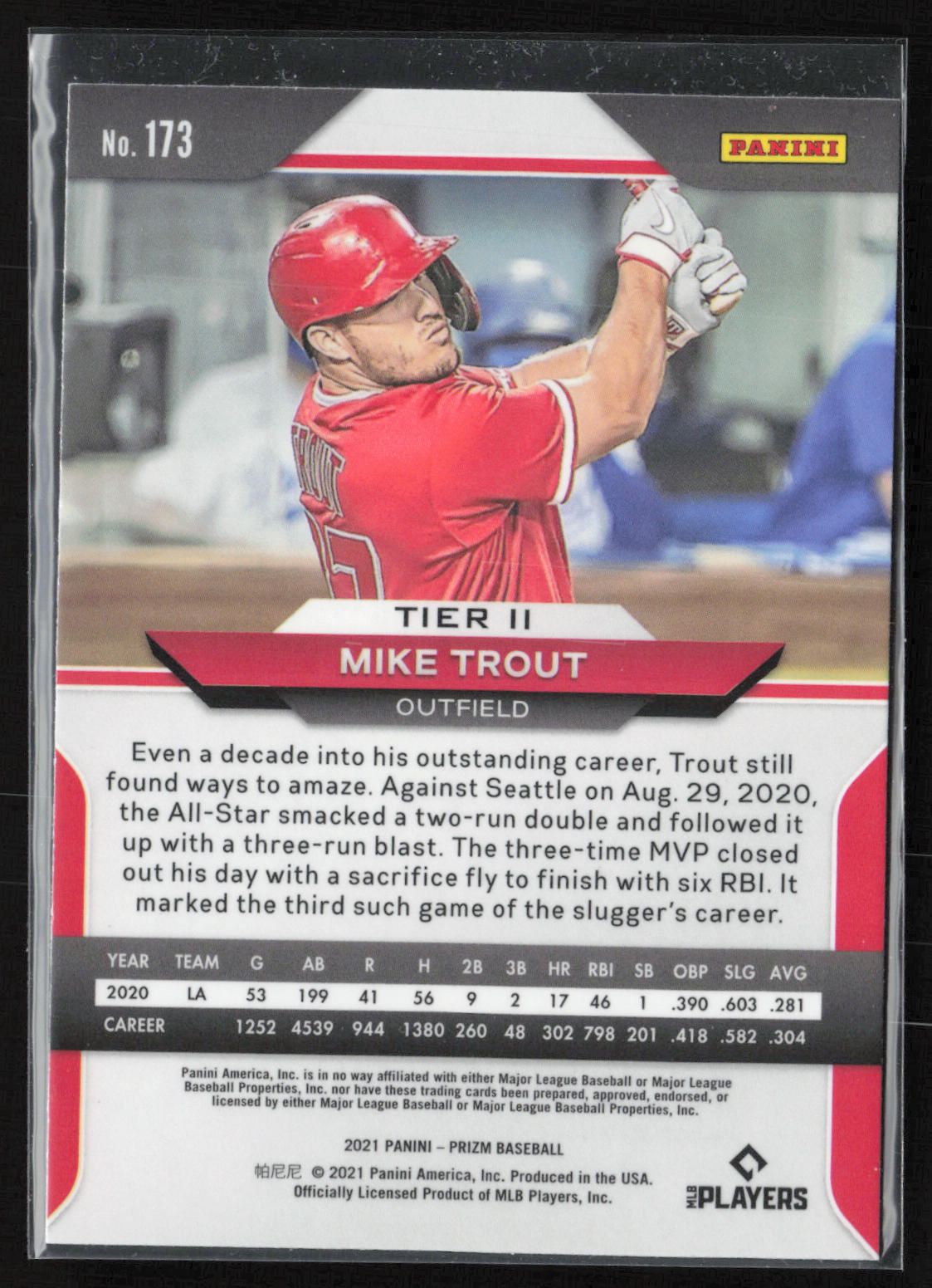 2021 Panini Prizm #173 Mike Trout Silver Prizm