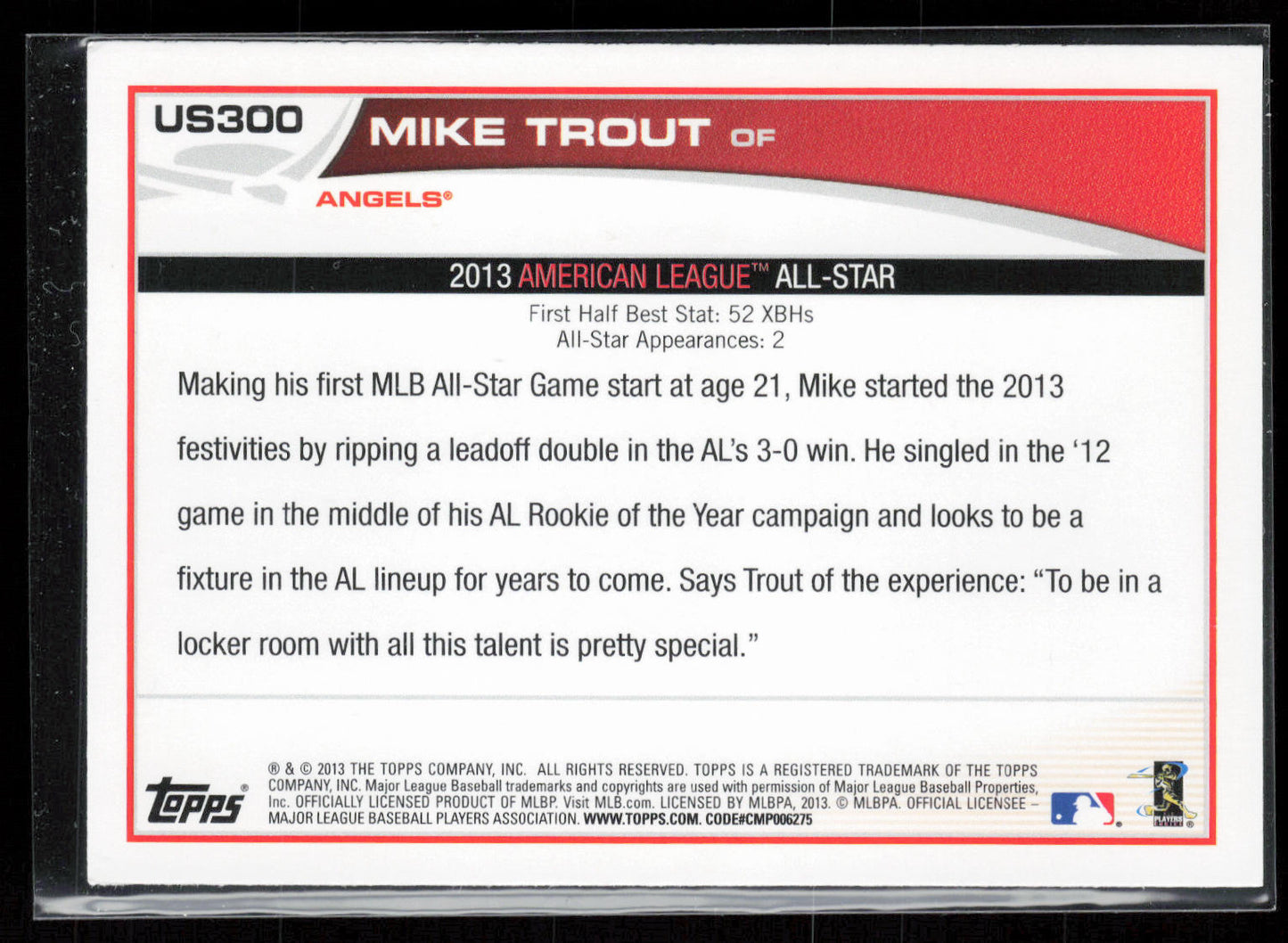 2013 Topps Update #US300 Mike Trout