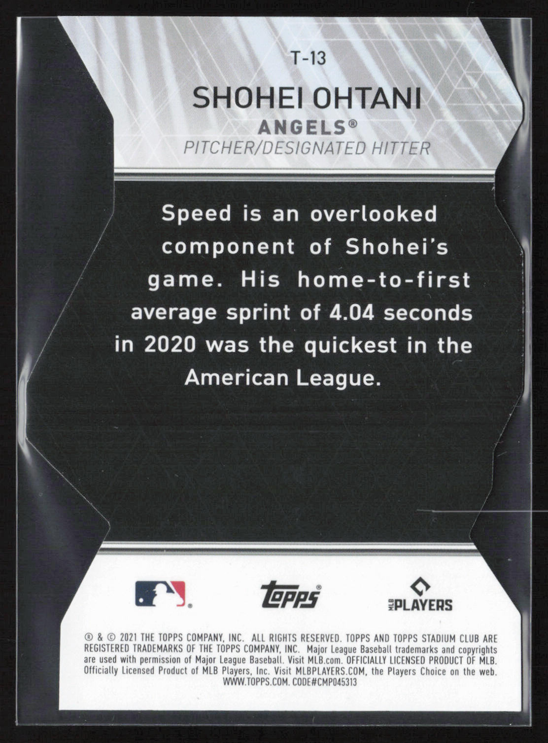 2021 Stadium Club #T-13 Shohei Ohtani Triumvirates
