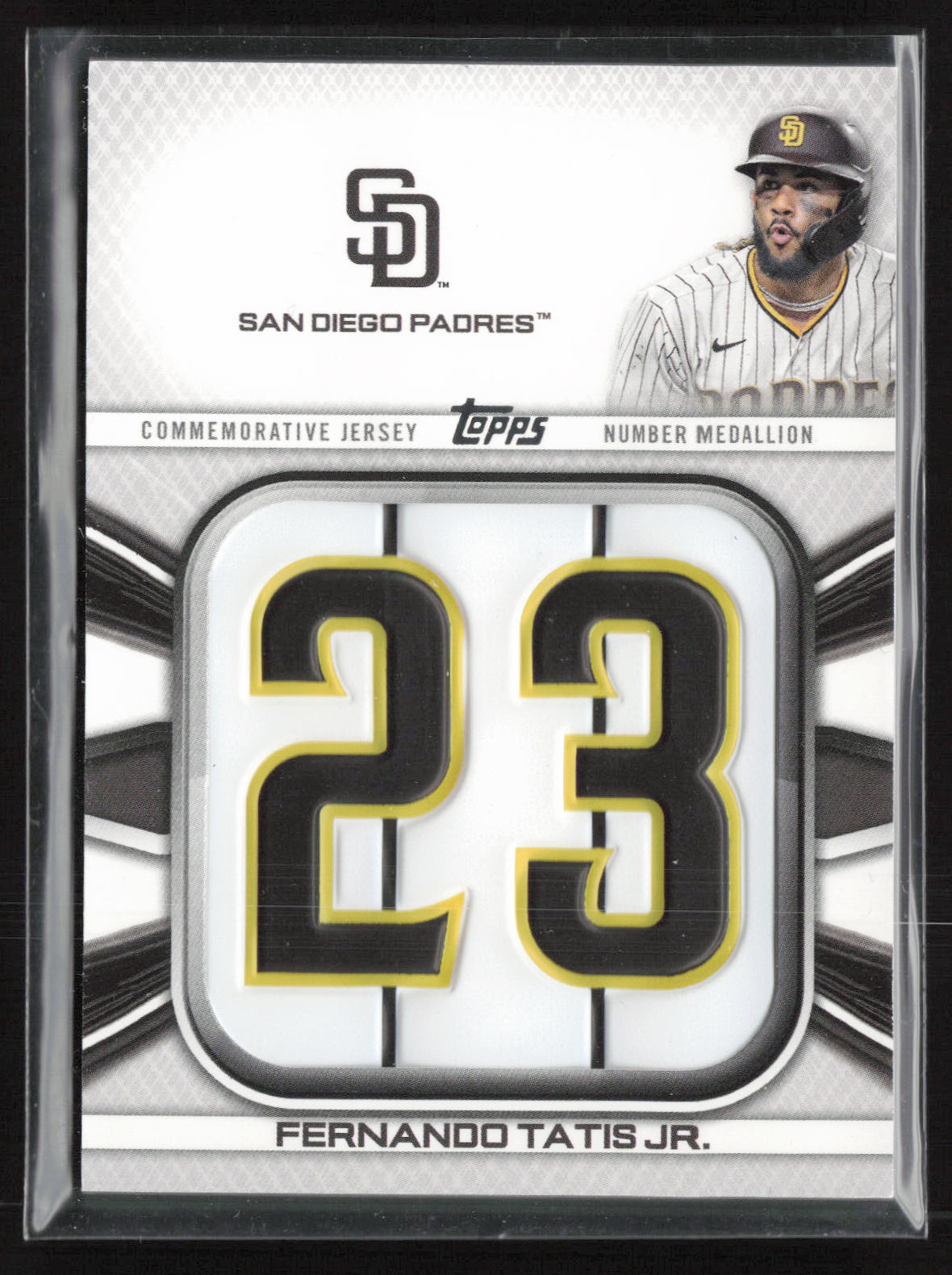 2022 Topps #JNM-FT Fernando Tatis Jr. Player Jersey Number Medallion