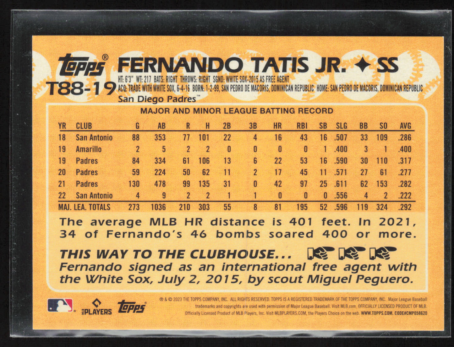 2023 Topps #T88-19 Fernando Tatis Jr. Topps 35th Anniversary