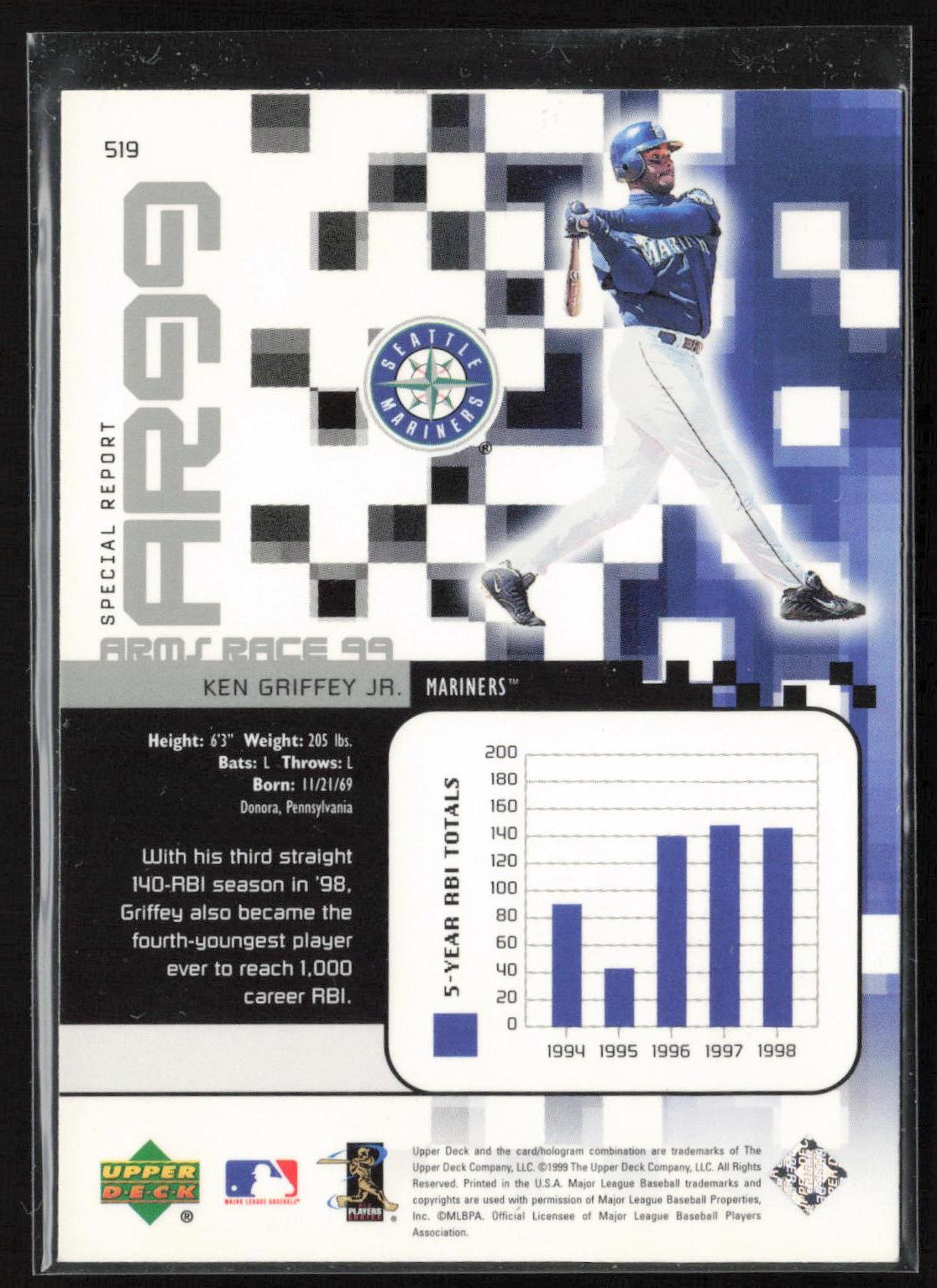 1999 Upper Deck #519 Ken Griffey Jr. Arms Race 99