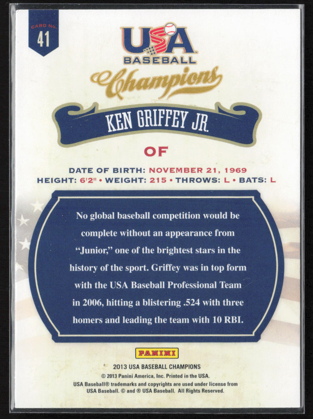 2013 Panini USA Baseball Champions #29 Ken Griffey Jr.