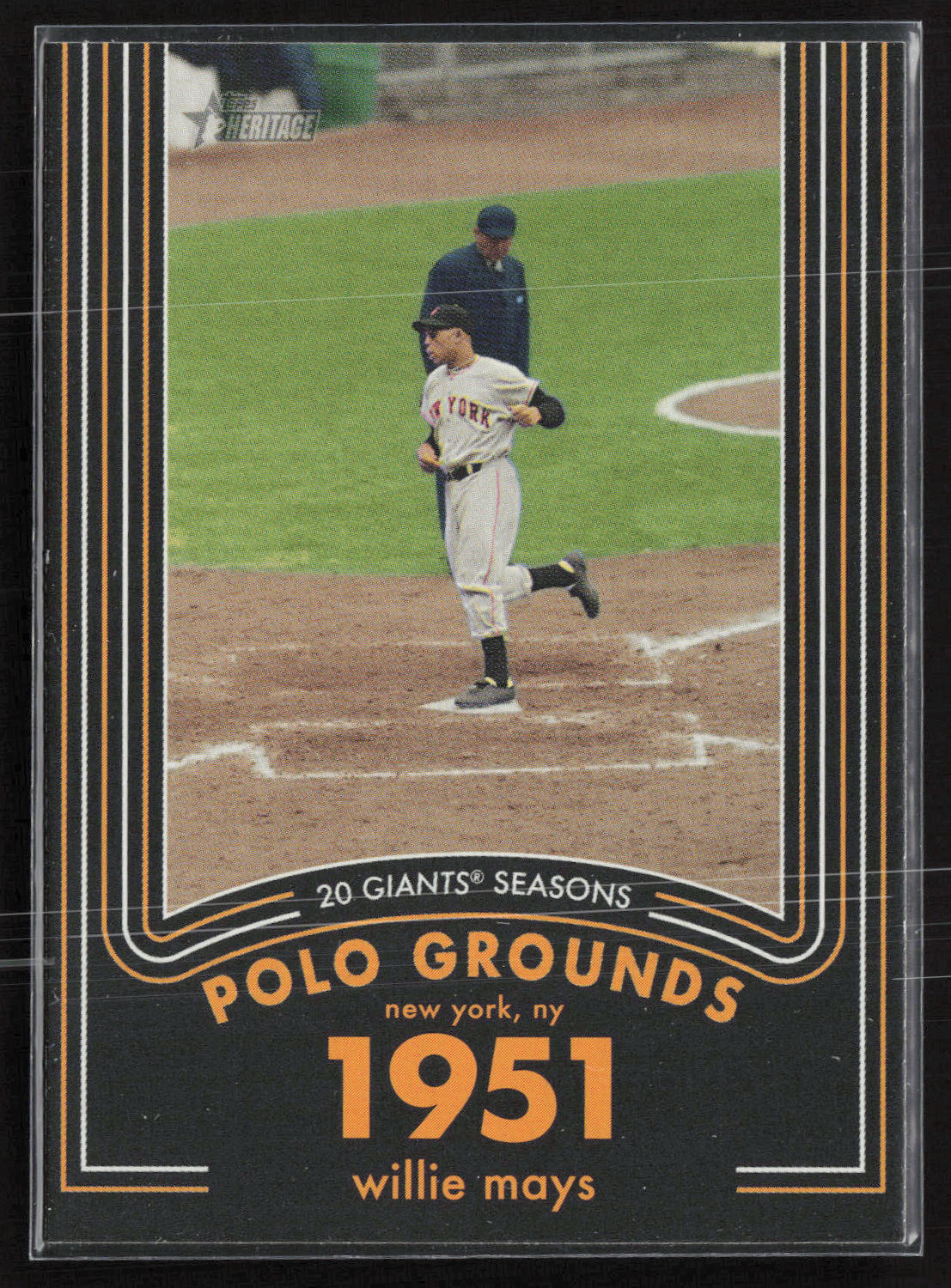 2020 Topps Heritage #1 Willie Mays 20 Giants Seasons