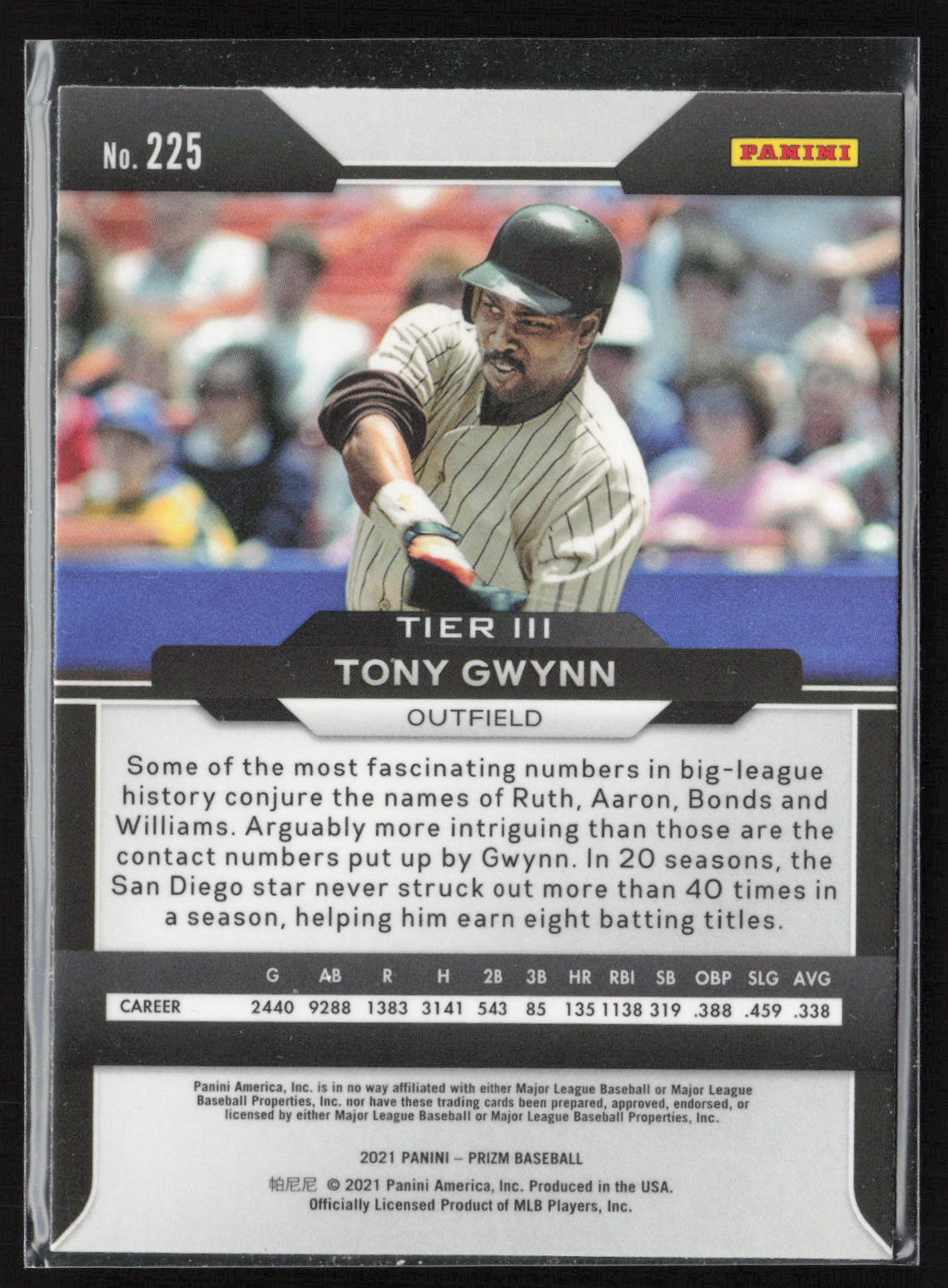 2021 Panini Prizm #225 Tony Gwynn