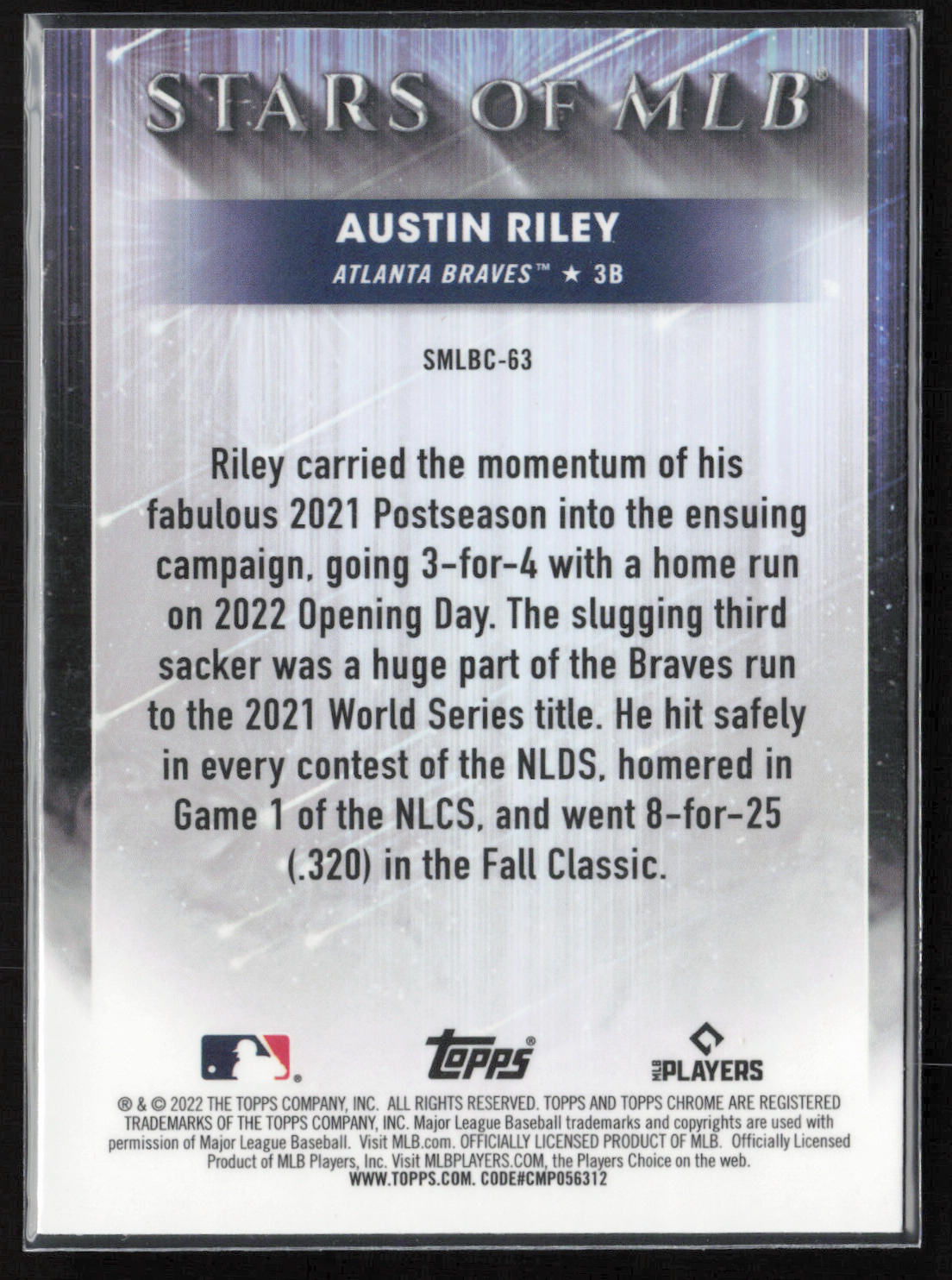 2022 Topps Update #SMLB-63 Austin Riley Stars of MLB