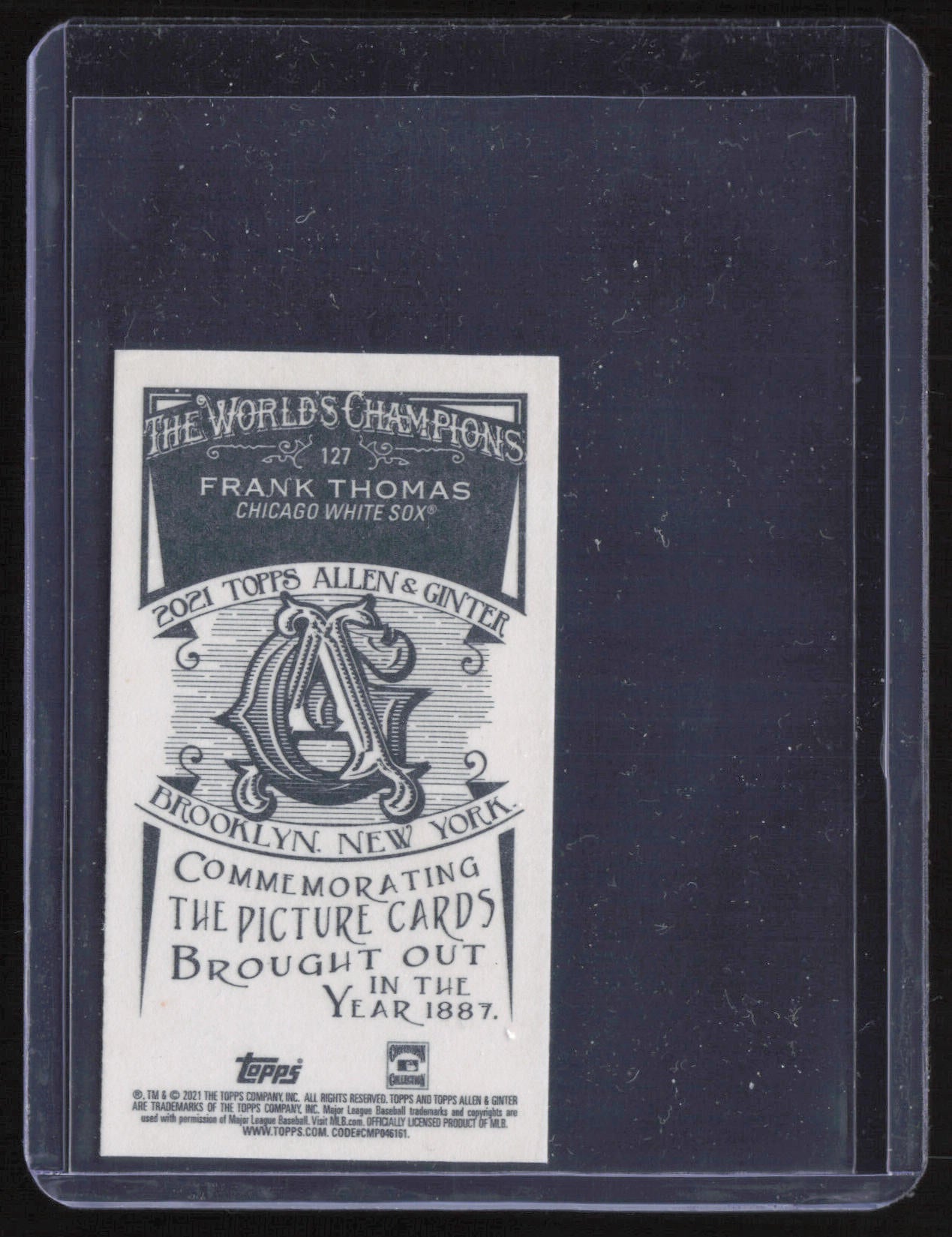 2021 Topps Allen & Ginter #127 Frank Thomas Mini Brooklyn