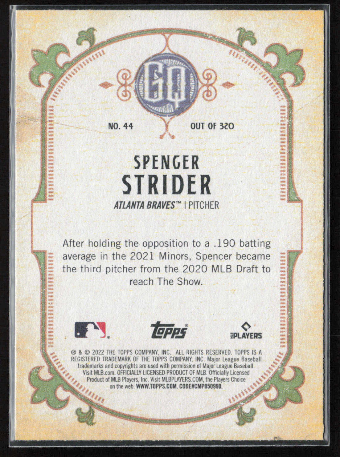 2022 Topps Gypsy Queen #44 Spencer Strider