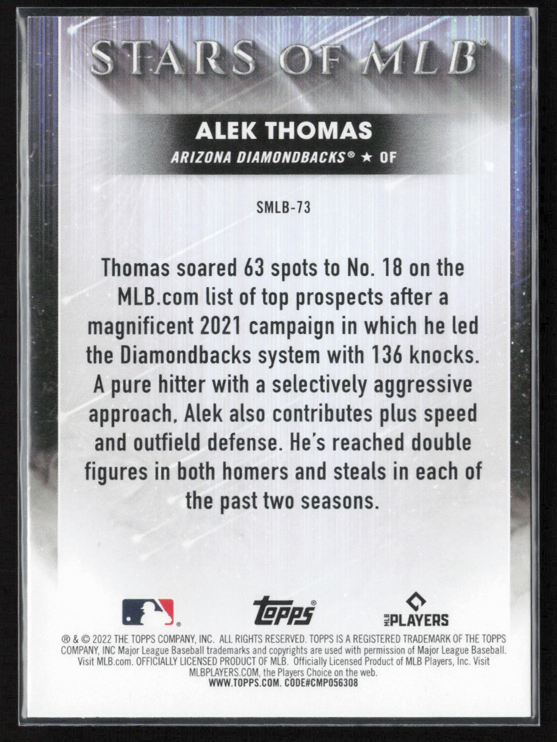 2022 Topps Update #SMLB-73 Alek Thomas Stars of MLB