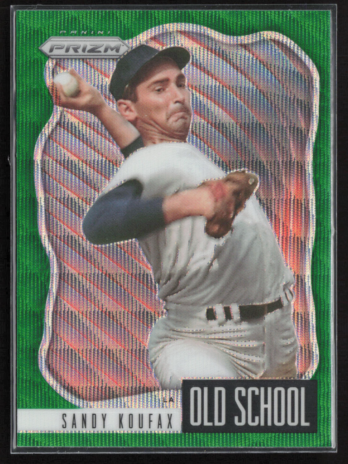 2021 Panini Prizm #OS-7 Sandy Koufax Old School Green Wave Prizm