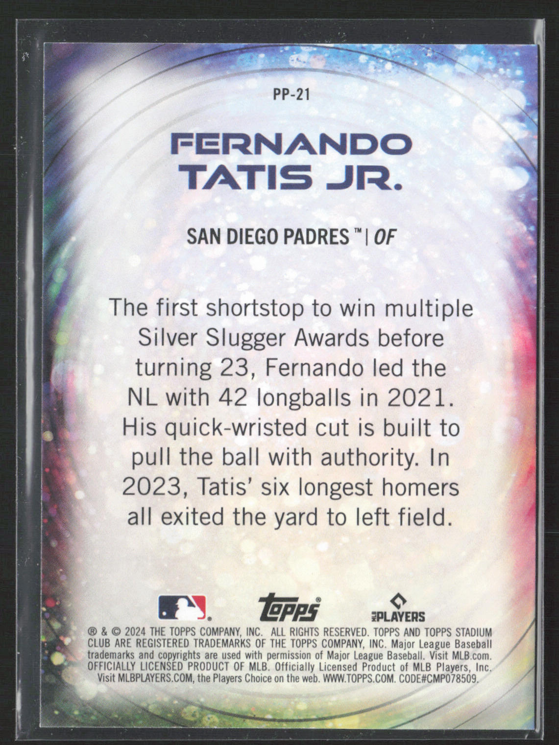 2024 Stadium Club #PP-21 Fernando Tatis Jr. Power Packed