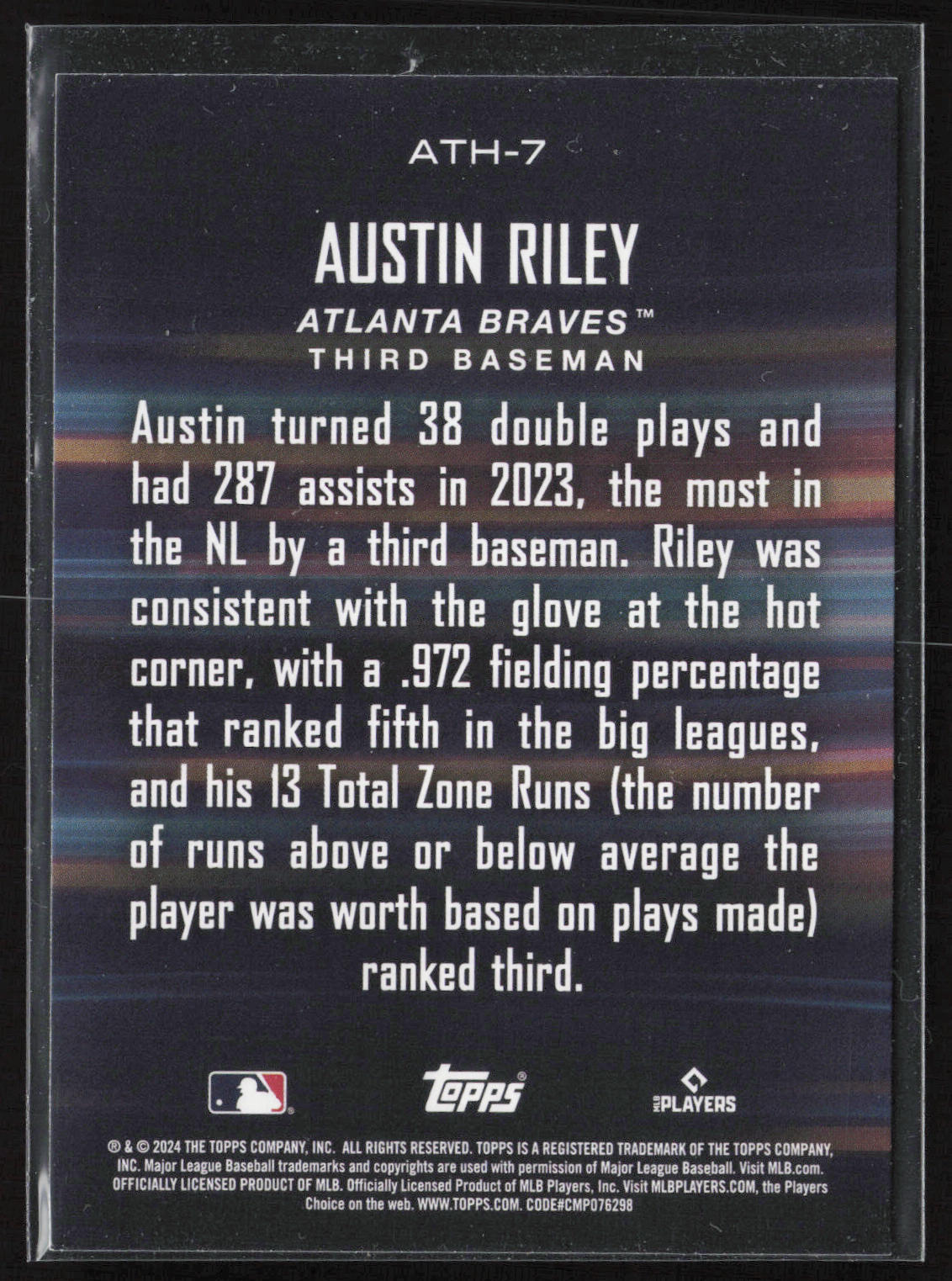 2024 Topps #ATH-7 Austin Riley Around the Horn
