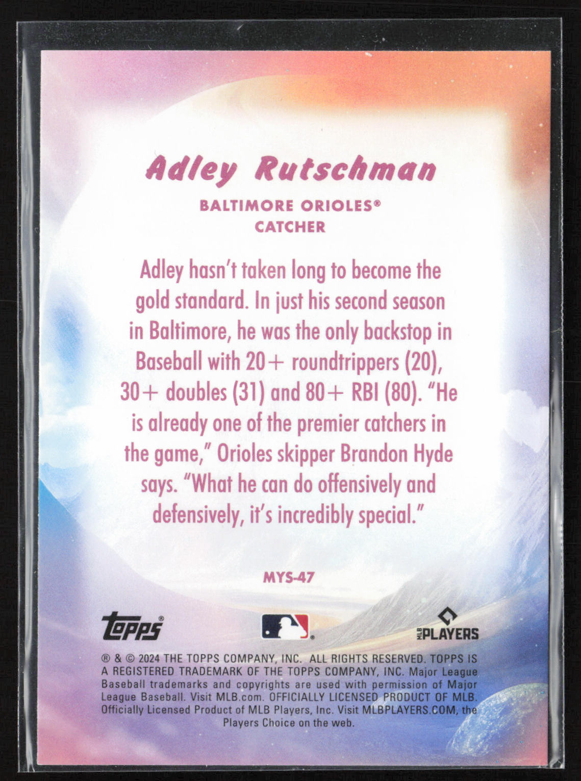 2024 Topps Update #MYS-47 Adley Rutschman Mystical