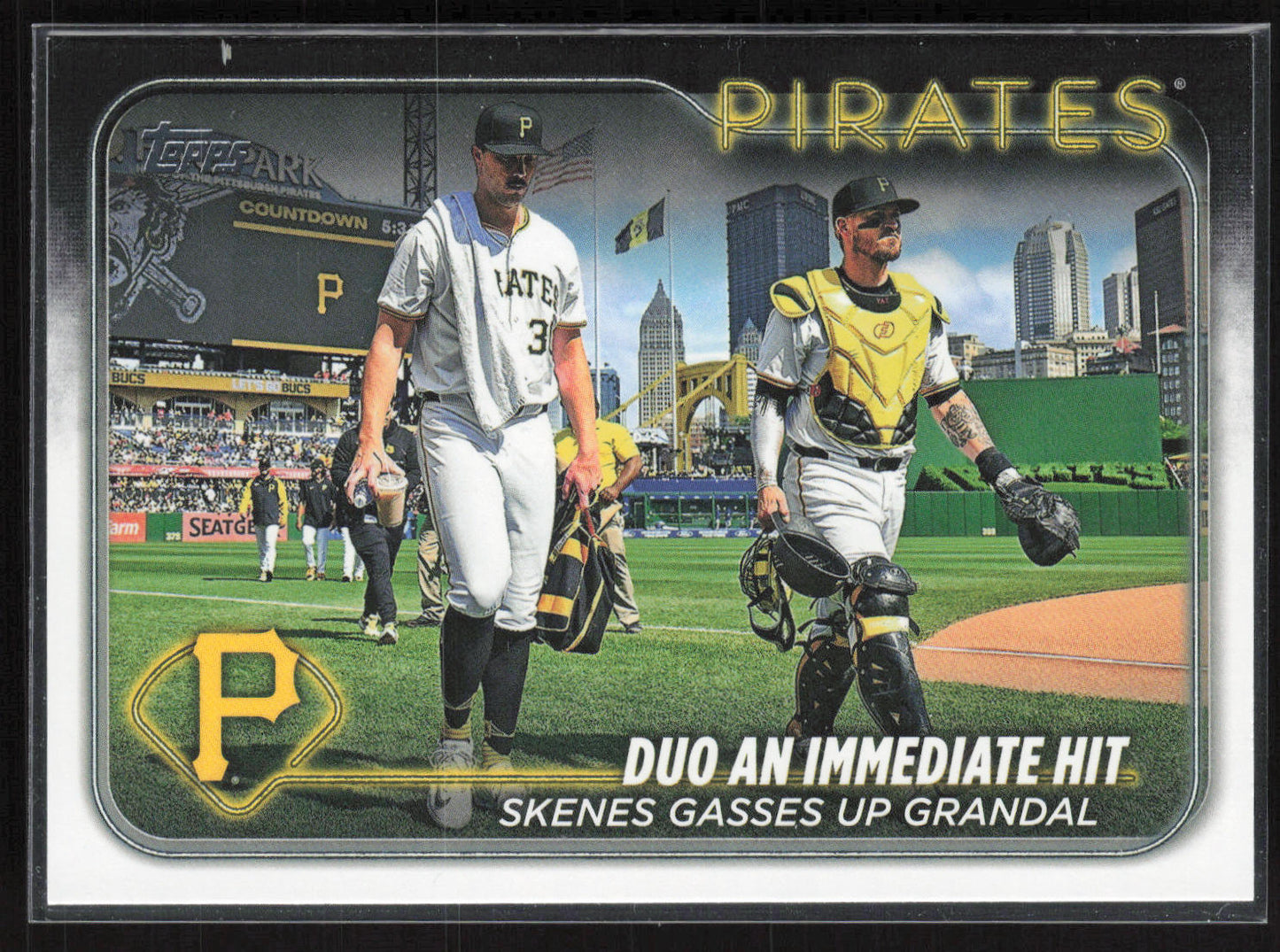 2024 Topps Update #US160 Duo An Immediate Hit: Skenes Gasses Up Grandal