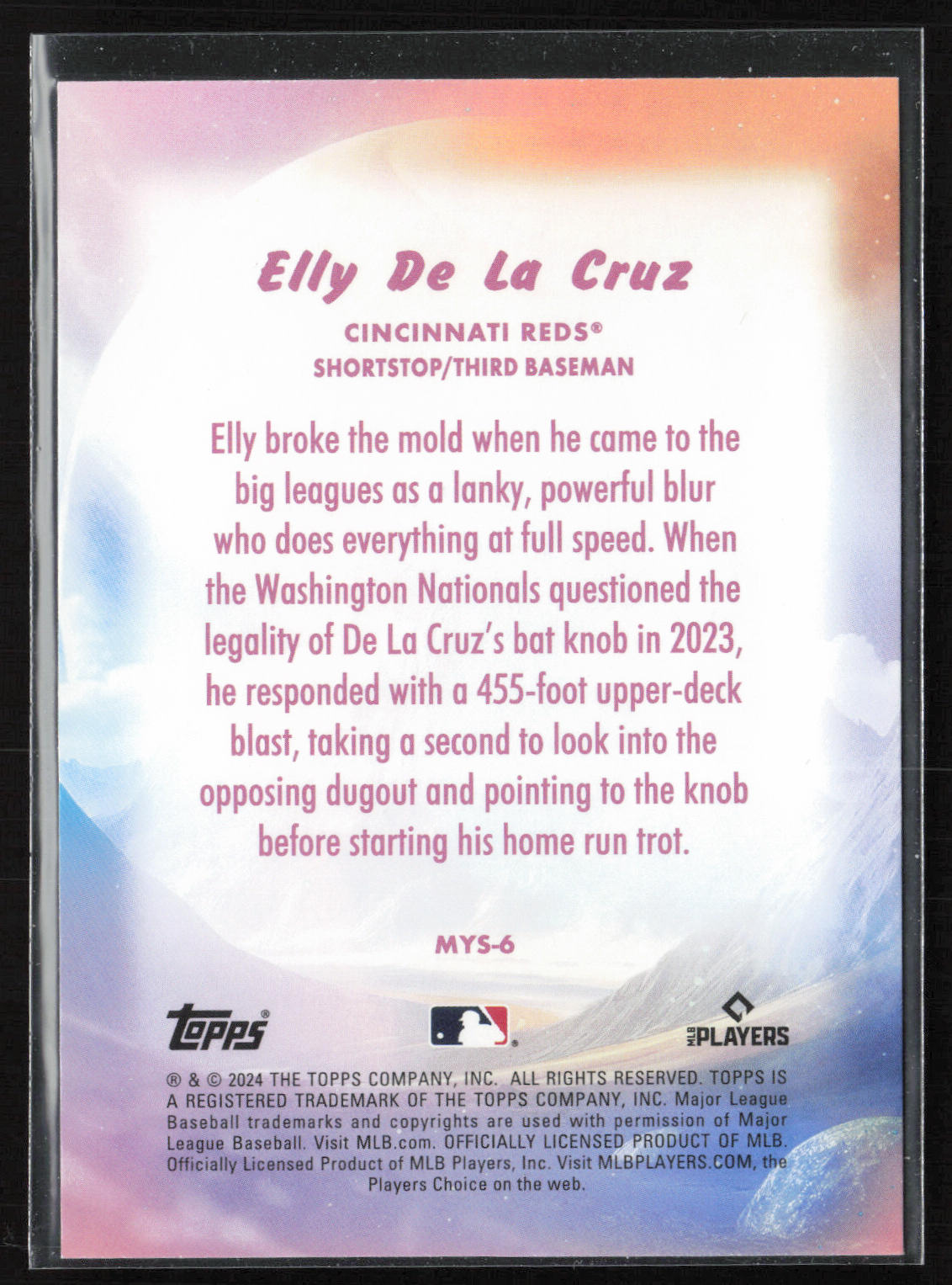 2024 Topps Update #MYS-6 Elly De La Cruz Mystical Blue