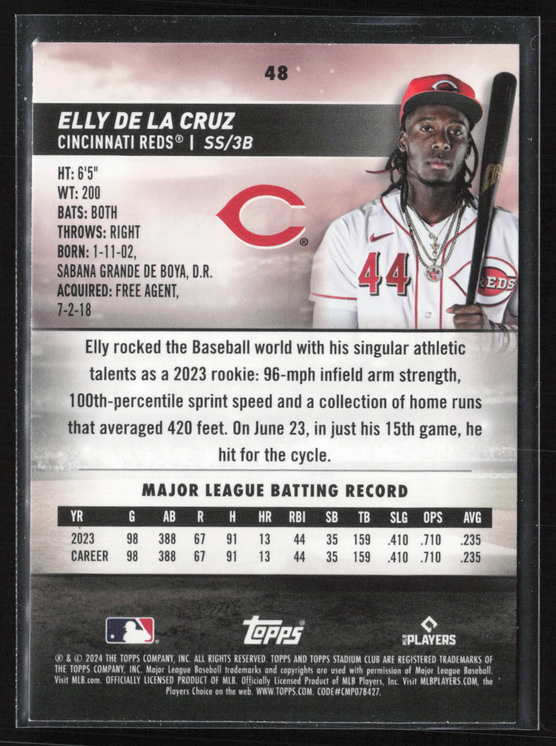 2024 Stadium Club #48 Elly De La Cruz