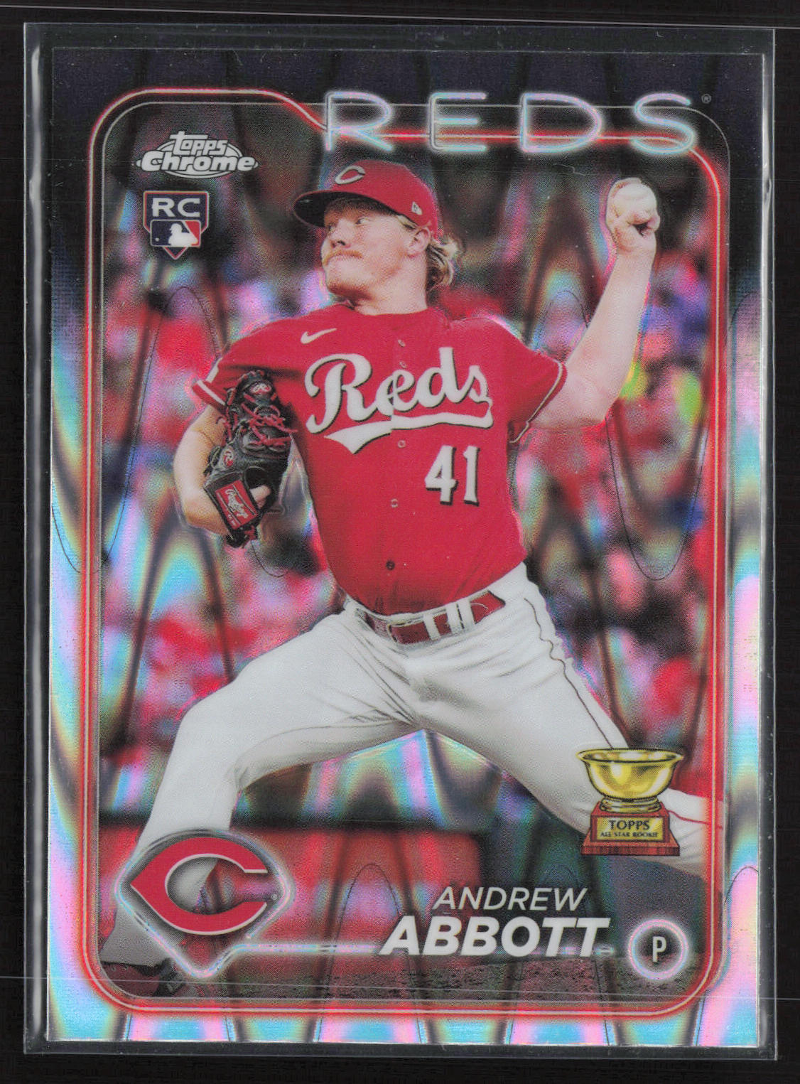 2024 Topps Chrome #154 Andrew Abbott Raywave Refractors