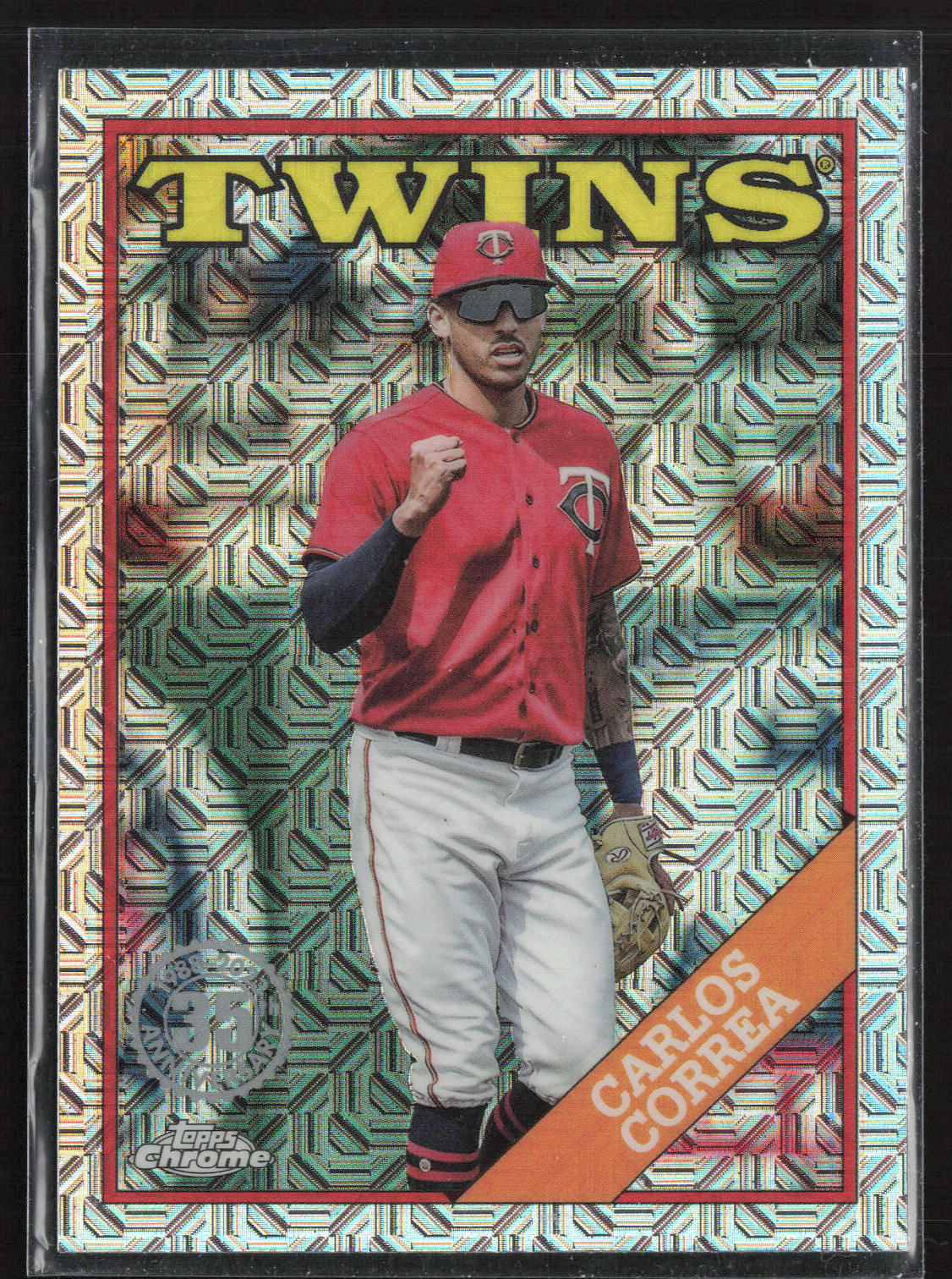 2023 Topps #T88C-85 Carlos Correa 1988 Topps Baseball 35th Anniversary Chrome