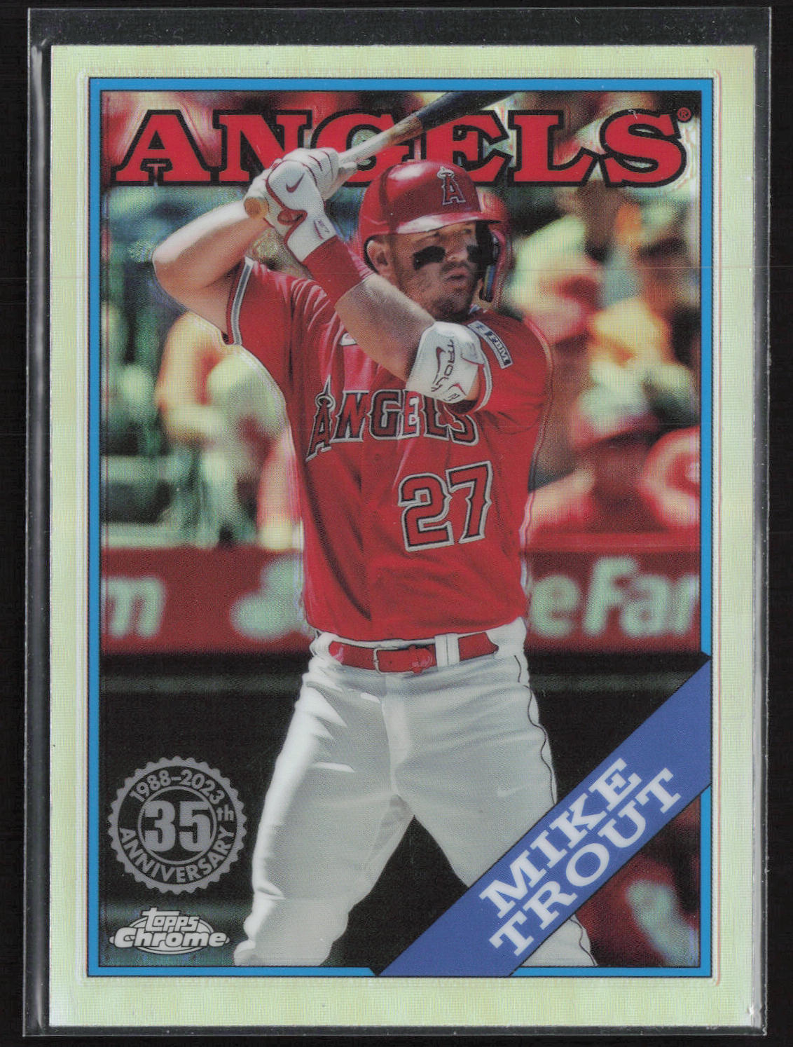 2023 Topps Chrome Update #88CU-2 Mike Trout 1988 Topps Baseball 35th Anniversary