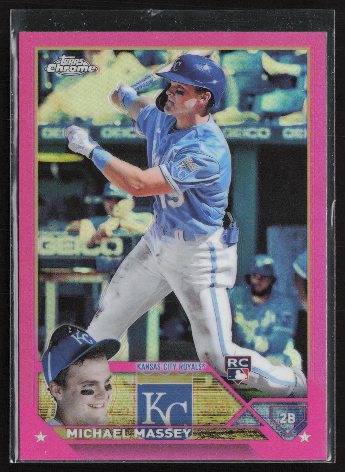 2023 Topps Chrome #42 Michael Massey Pink Refractors