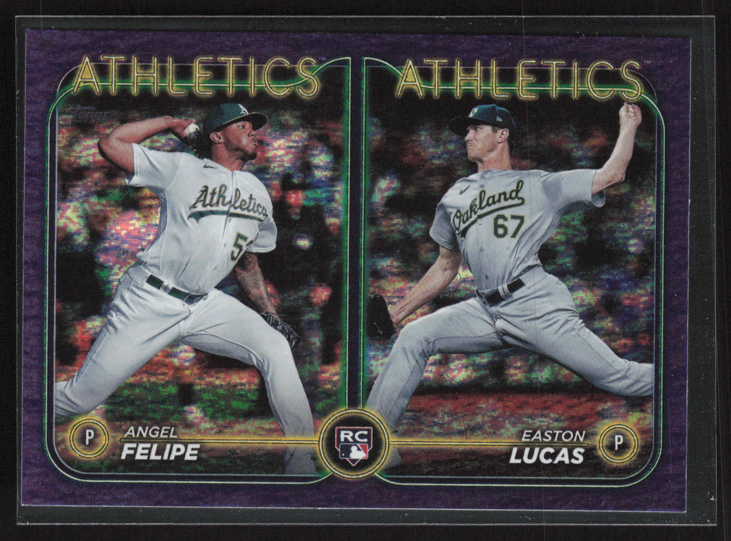2024 Topps Update #US306 Easton Lucas / Angel Felipe RCOM Purple Holofoil
