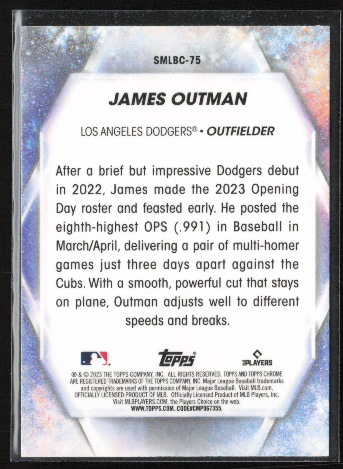 2023 Topps Update #SMLB-90 James Outman Stars of MLB