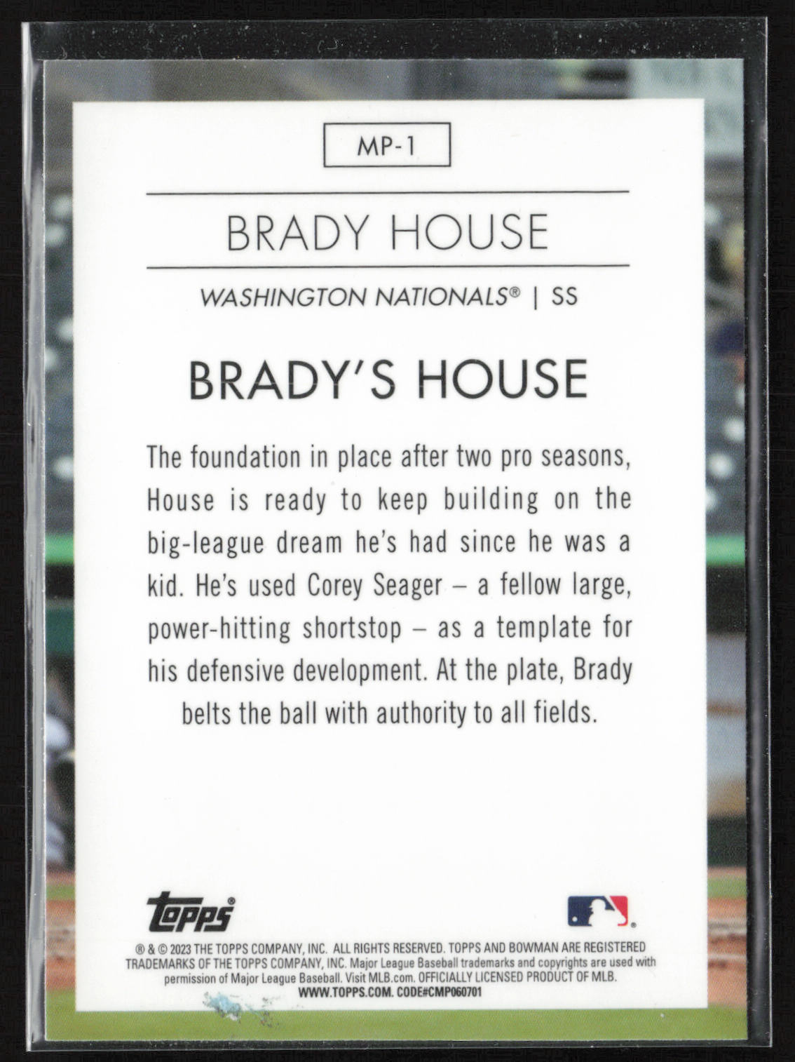 2023 Bowman #MP-1 Brady House Modern Prospects