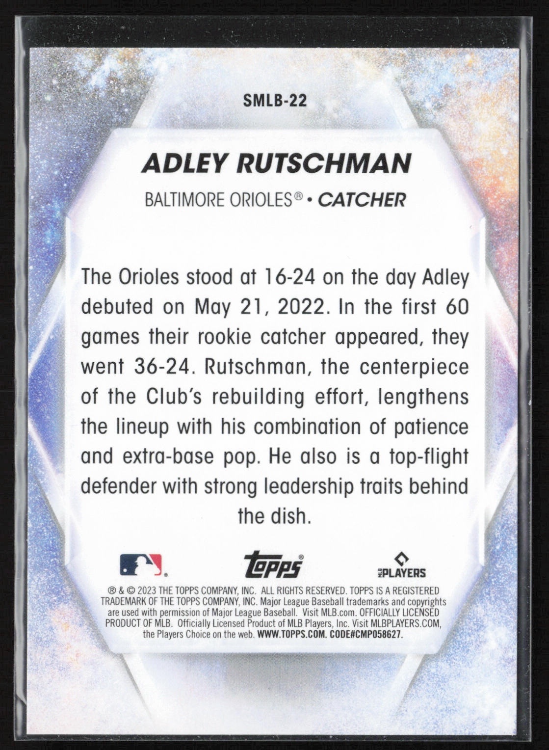 2023 Topps #SMLB-22 Adley Rutschman Stars of MLB