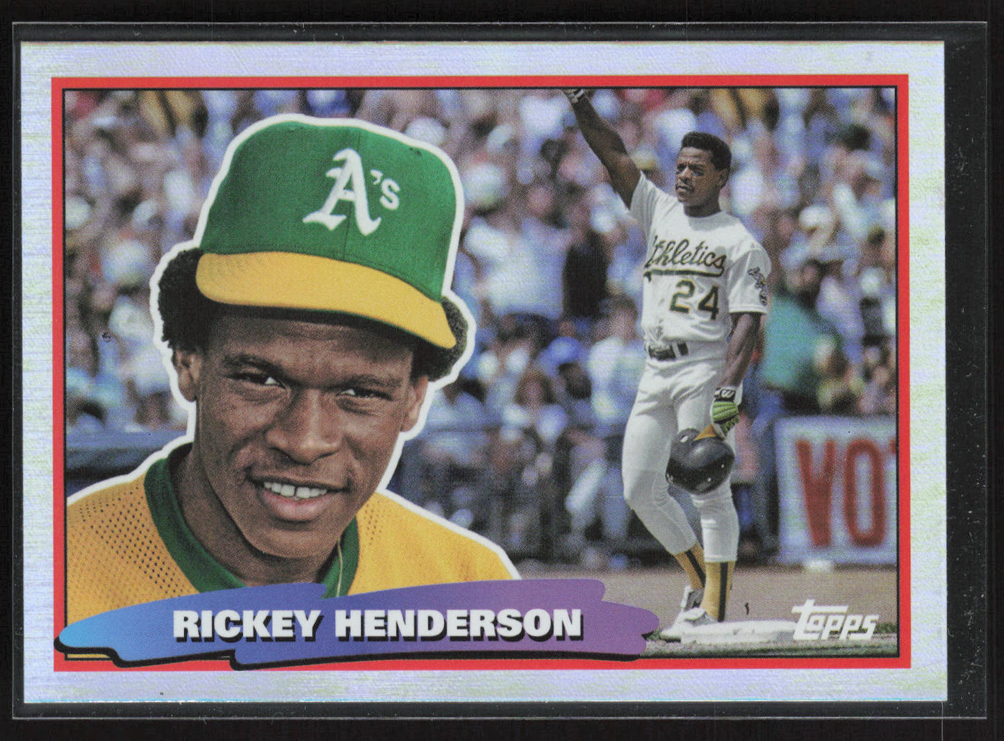 2022 Topps Archives #88BF-30 Rickey Henderson 1988 Topps Big Foil