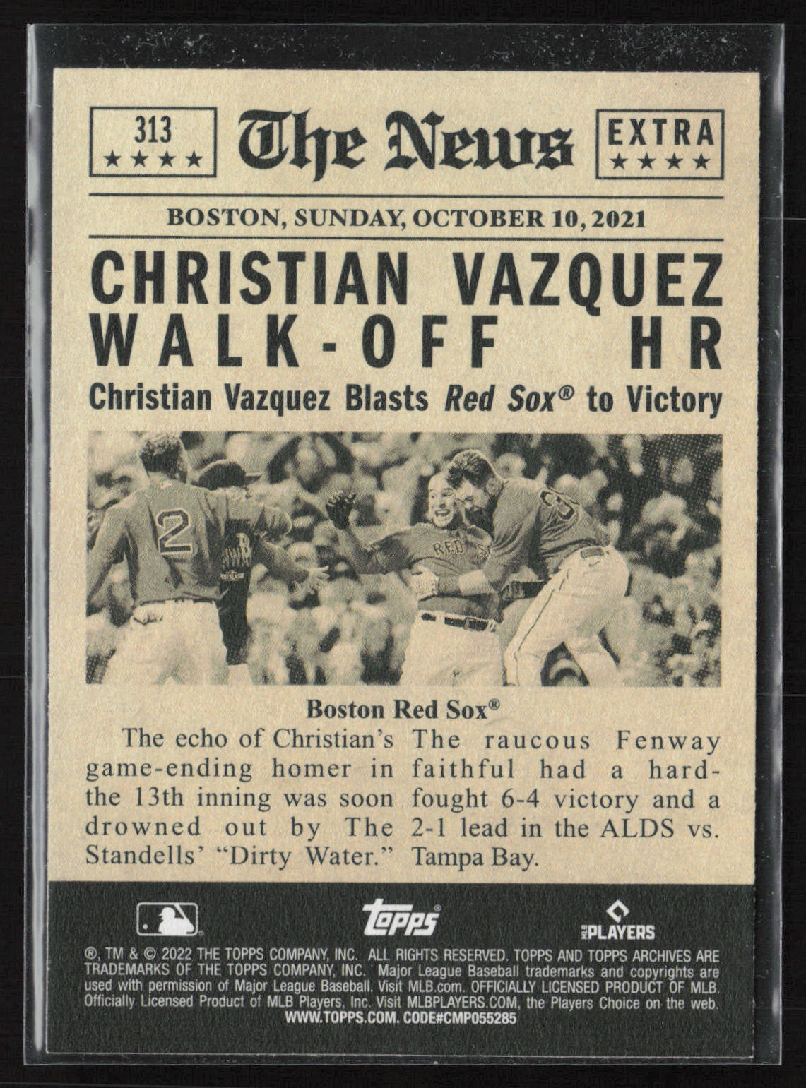 2022 Topps Archives #313 Vazquez Leads Red Sox