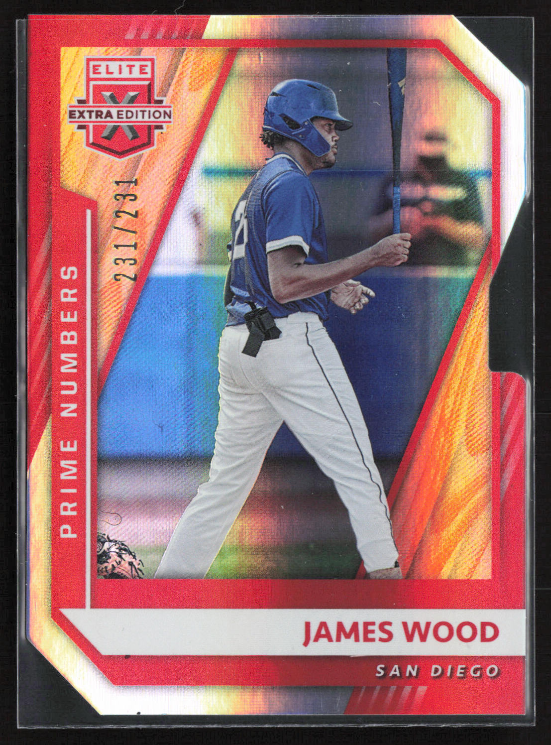 2021 Panini Elite Extra Edition #62 James Wood Prime Numbers C Die Cut #/231