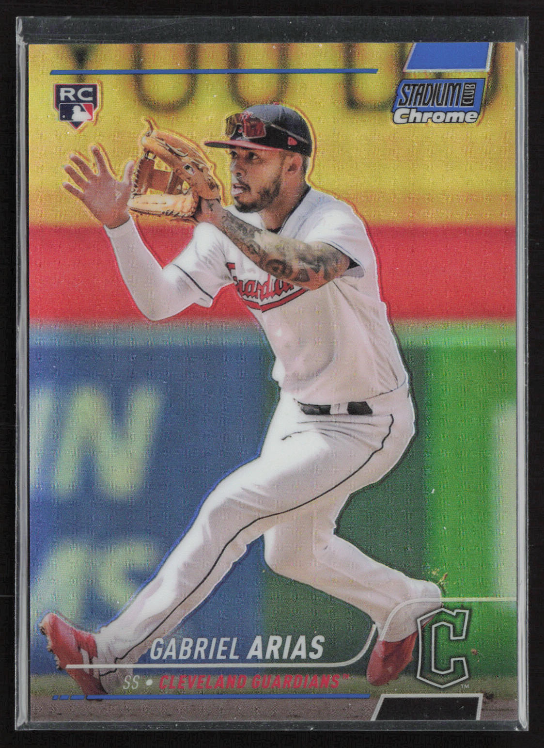 2022 Stadium Club Chrome #339 Gabriel Arias Blue Refractor