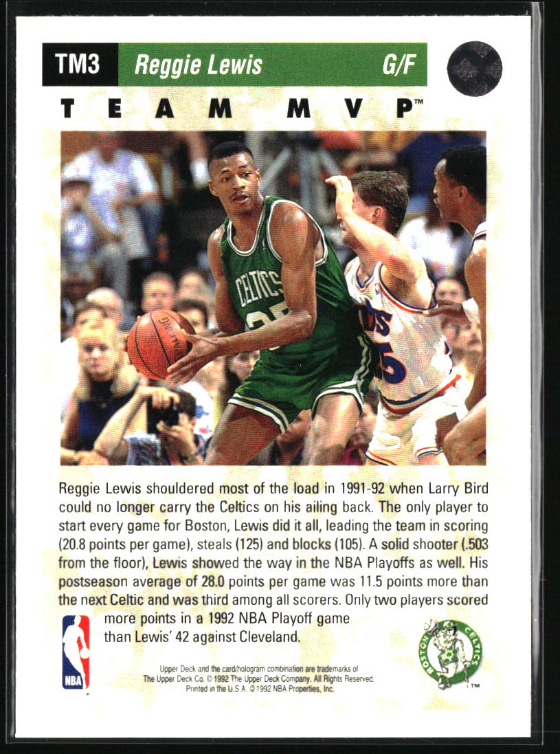 1992-93 Upper Deck #TM3 Reggie Lewis Team MVPs