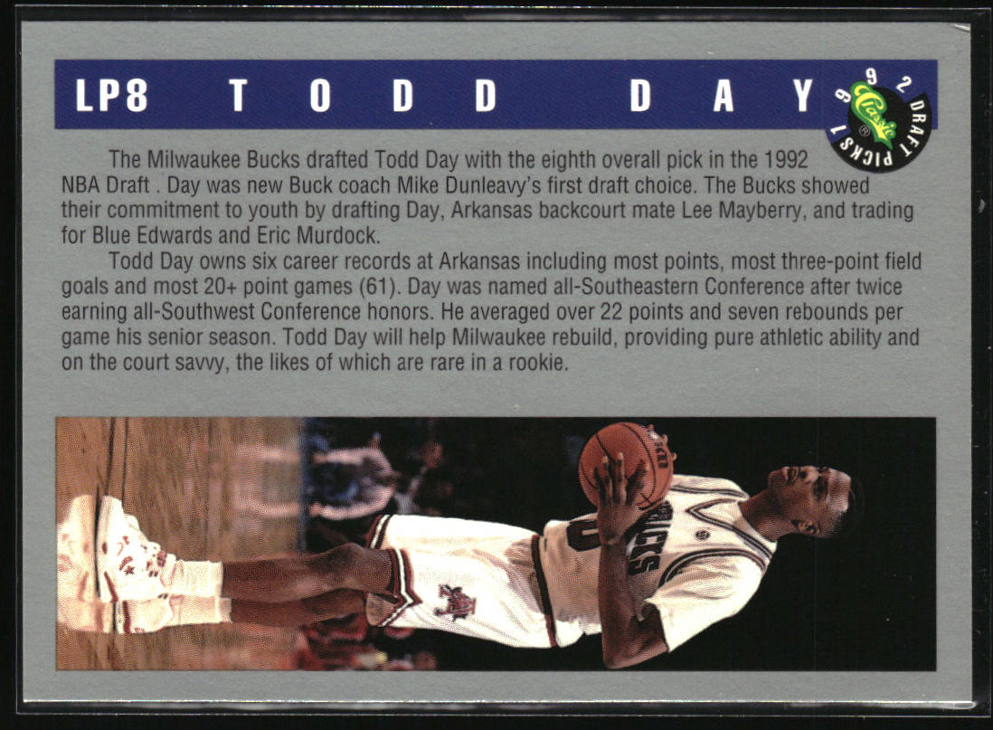1992 Classic Draft Picks #LP8 Todd Day Limited Prints