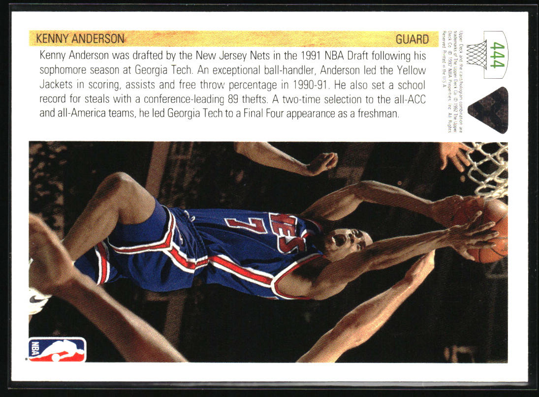 1991-92 Upper Deck #444 Kenny Anderson