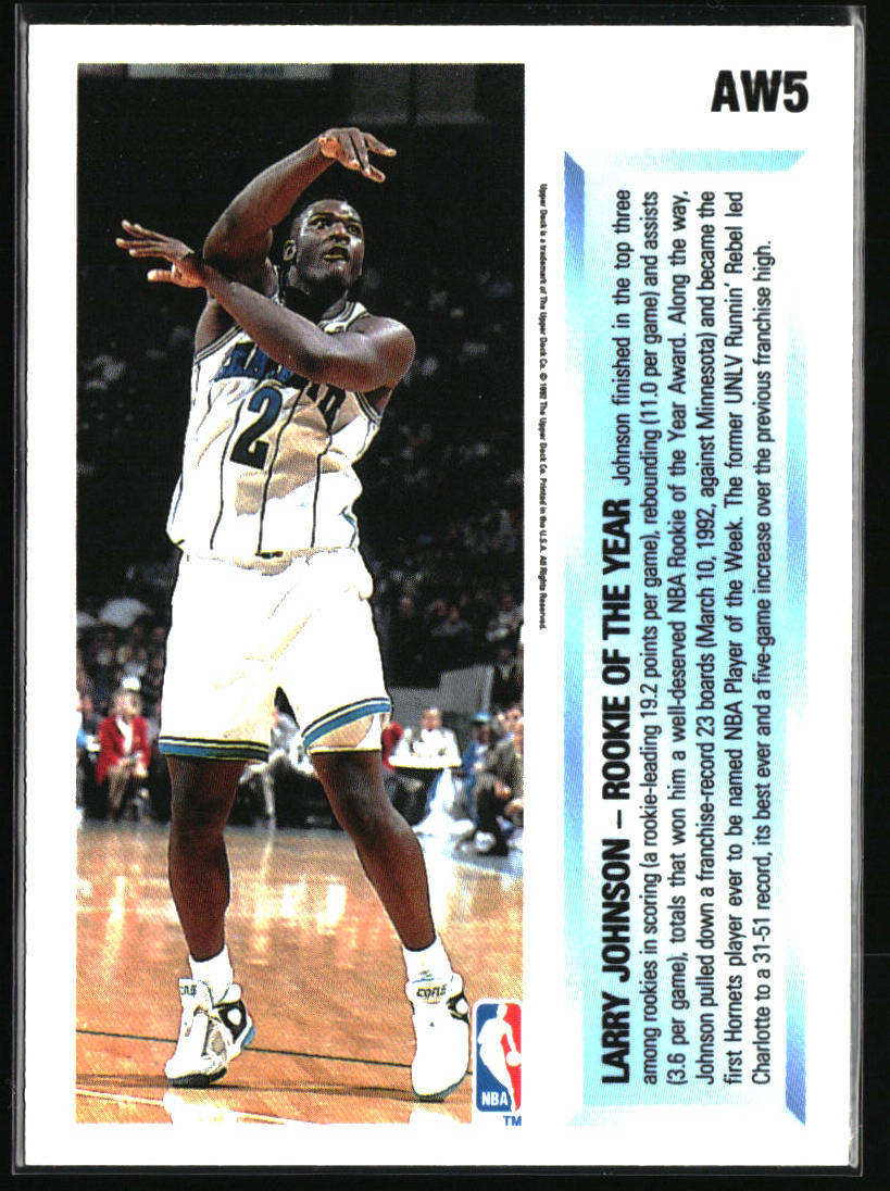 1992-93 Upper Deck #AW5 Larry Johnson Award Winner Holograms