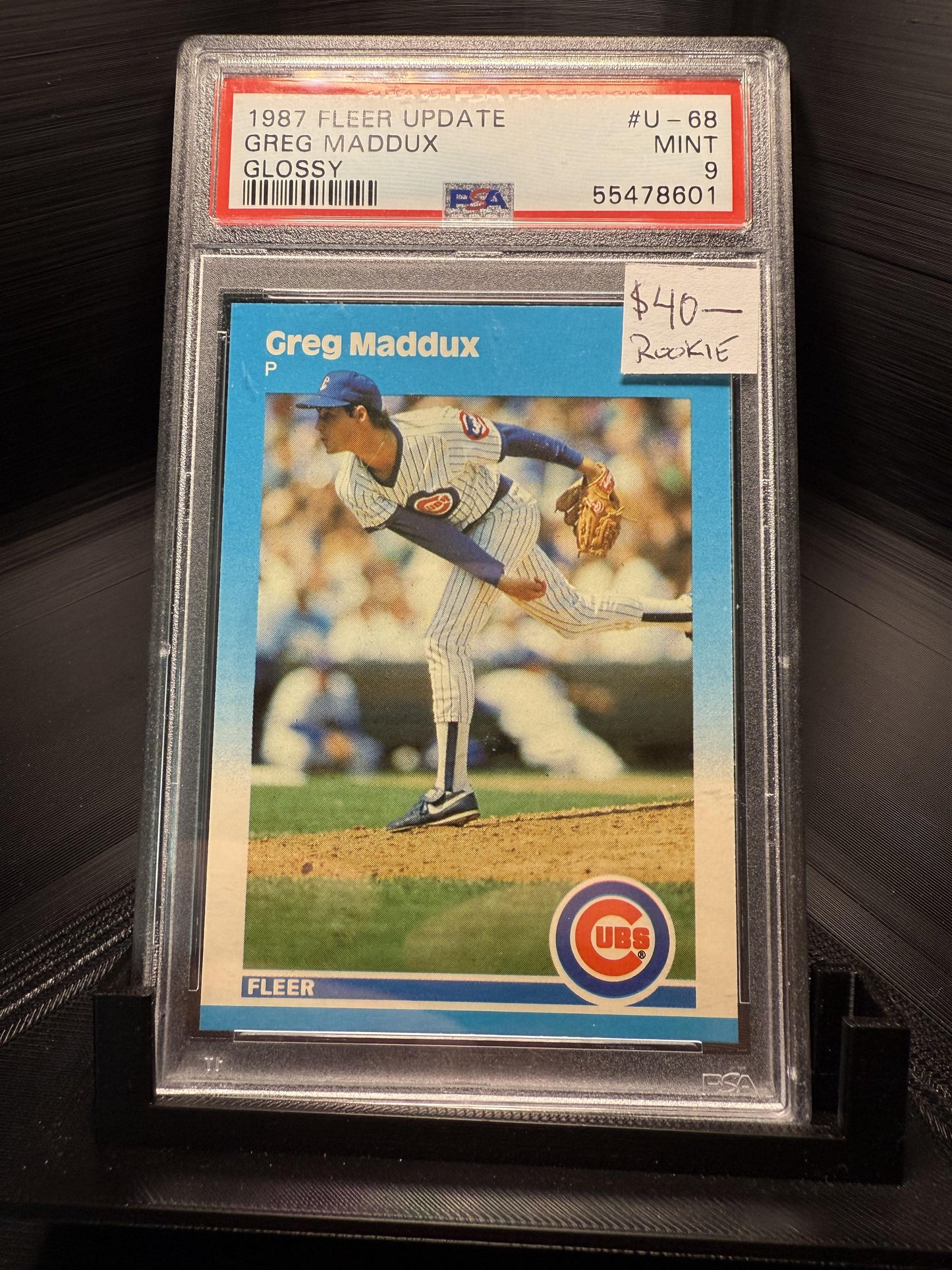 1987 Fleer Update Glossy #U-68 Greg Maddux Glossy PSA 9