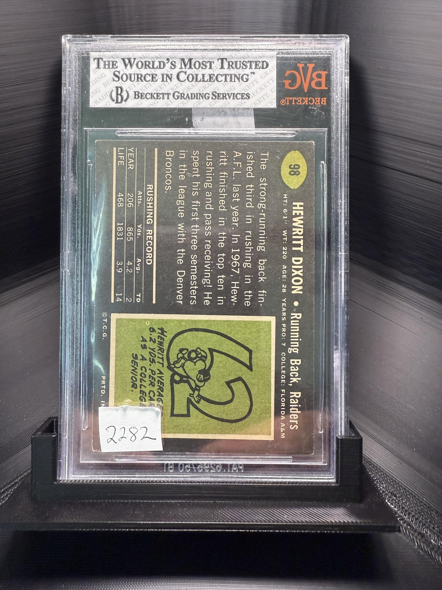 1969 Topps #98 Hewritt Dixon BVG 5.5