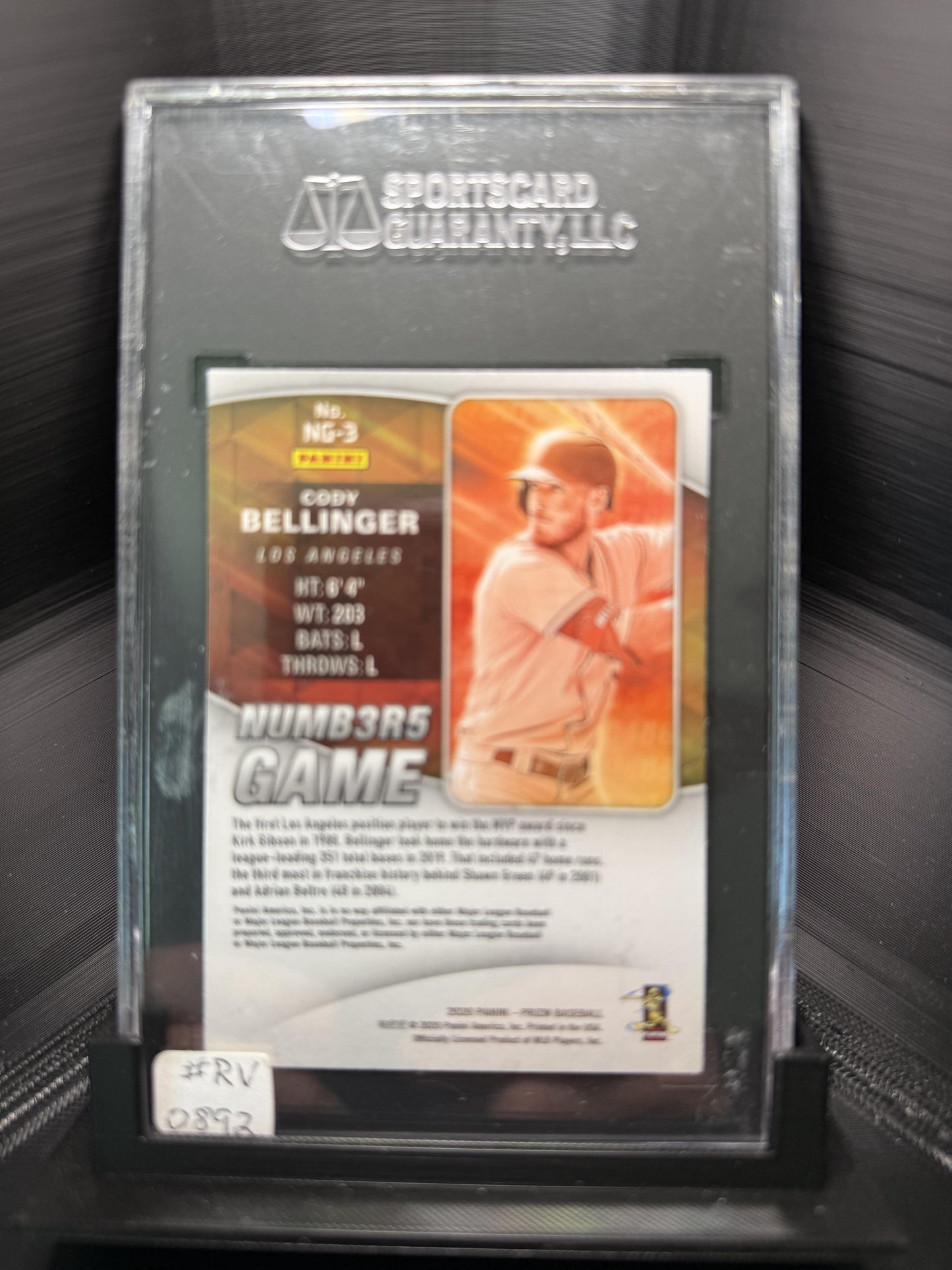 2020 Panini Prizm #NG-3 Cody Bellinger Numbers Game Silver Prizm SGC 9.5