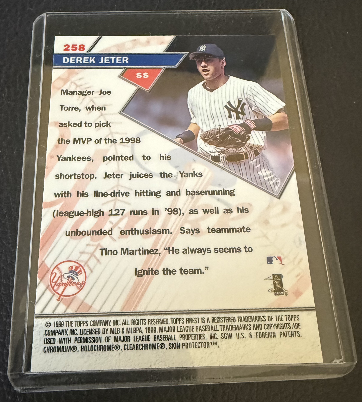 1999 Topps Finest Sterling Derek Jeter #258