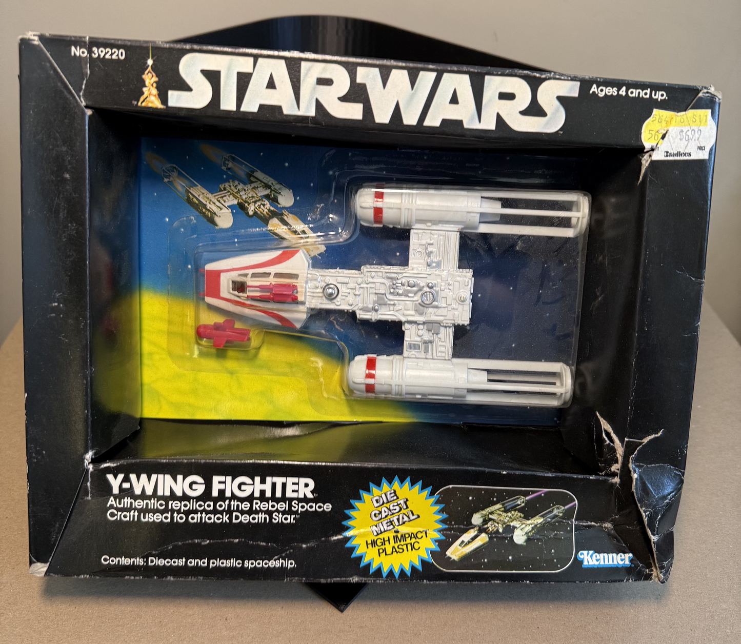 Vintage 1979 KENNER STAR WARS Y-Wing Fighter Diecast *MIB* SEALED BOX