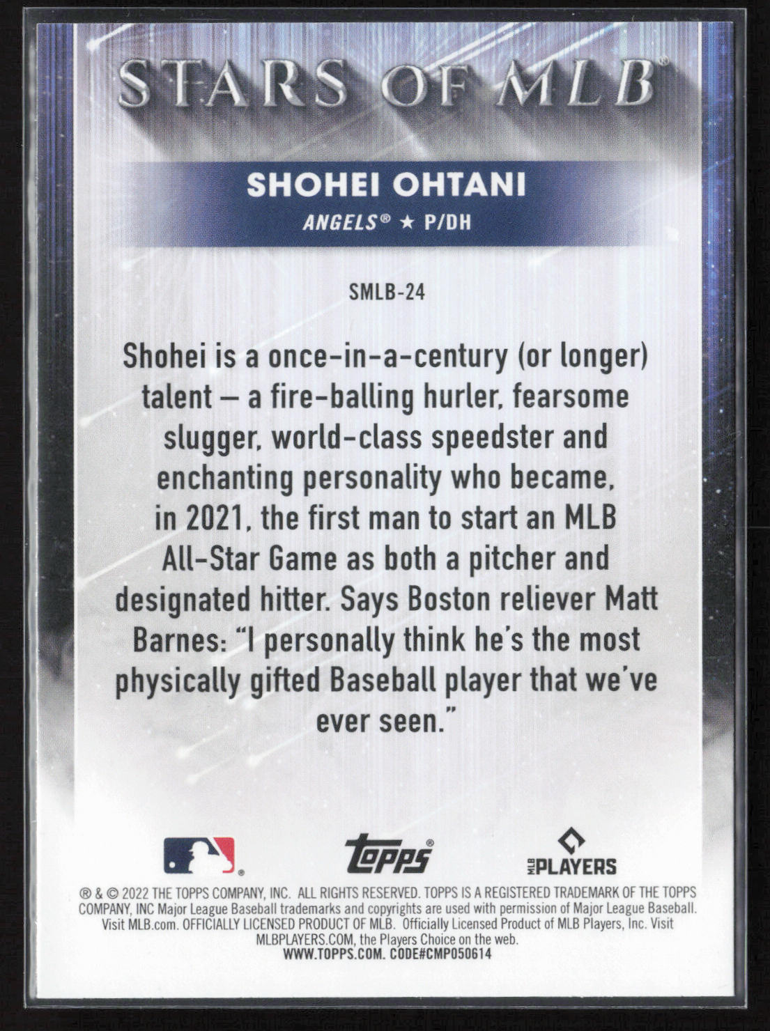 2022 Topps #SMLBC-24 Shohei Ohtani Stars of MLB Chrome