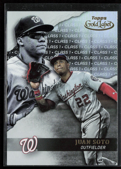 2020 Topps Gold Label #100 Juan Soto Class 1 Black