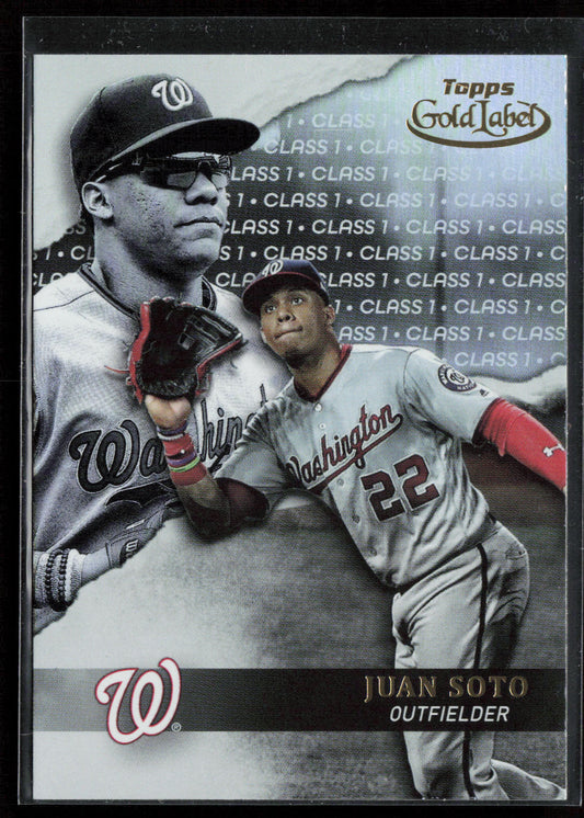 2020 Topps Gold Label #100 Juan Soto Class 1 Black