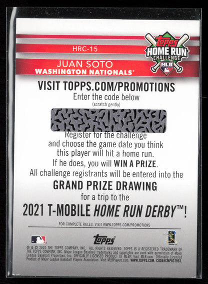 2020 Topps #HRC-15 Juan Soto Home Run Challenge (Series One)