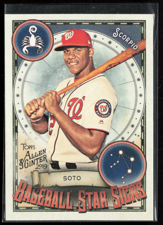 2019 Topps Allen & Ginter #BSS-47 Juan Soto Baseball Star Signs