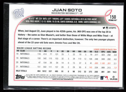 2022 Topps Opening Day #150 Juan Soto